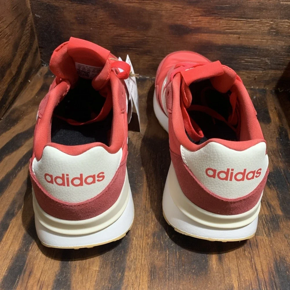 adidas Run 60s 4.0 Red/White Lace-Up Low Top Women's Sneakers JP5973 Size 8